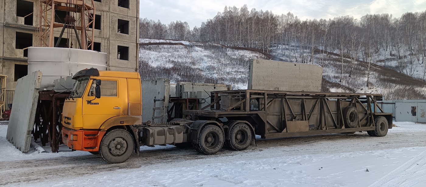 Аренда и услуги панелевозов для перевозки ЖБИ изделий в Мурманской области
